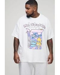 BoohooMAN - Plus Oversized The Simpsons Anime License Print T-shirt - Lyst