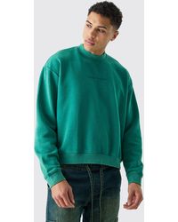 BoohooMAN - Oversized Limited Boxy Washed Sweatshirt - Lyst