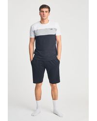 BoohooMAN - Tokyo Laundry Cotton 2-piece Short Sleeve Top And Jersey Shorts Pyjama Set - Lyst