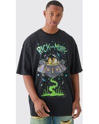 BoohooMAN - Tall Rick And Morty T-shirt In Black - Lyst