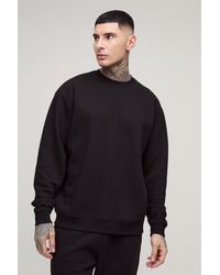 Boohoo - Sudadera Tall Oversize Básica Con Cuello De Caja De 330G/M2 - Lyst