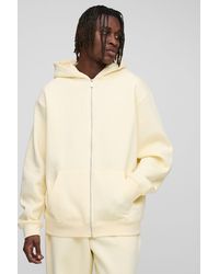 Boohoo - Tall Basic Oversized Zip Through Hoodie - Lyst