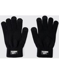 BoohooMAN - Training Dept Rubber Badge Gloves - Lyst