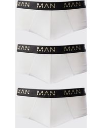 BoohooMAN - 3 Pack Gold Dash Boxers In White - Lyst