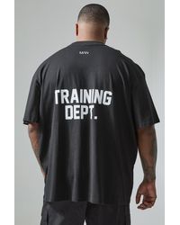 BoohooMAN - Plus Active Extended Neck Training Dept. T-shirt - Lyst