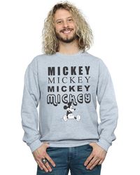 BoohooMAN - Disney Mickey Mouse Sitting Sweatshirt - Lyst