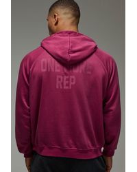 Boohoo - One More Rep Oversized Boxy Washed Hoodie - Lyst