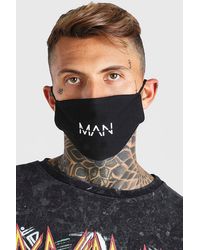 BoohooMAN 5 Pack Multi Man Reversible Fashion Masks - Black