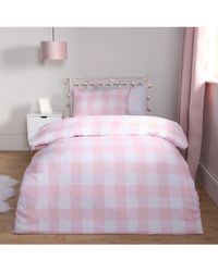 BoohooMAN - Ohs Gingham Duvet Cover Bedding Quilt Pillowcase Set Check Reversible - Lyst