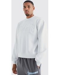BoohooMAN - Tall Oversize Sweatshirt mit Homme Print - Lyst
