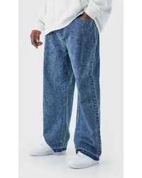 BoohooMAN - Plus Relaxed Fit Acid Wash Jeans - Lyst