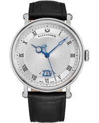 BoohooMAN - Alexander Alexander A153 Luxury Swiss Automatic Classic 43mm Stainless Steel Luxury Watch With Brass Dial And Sapphire Crystal - Lyst