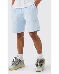 Boohoo - Relaxed All Over Pocket Spray Wash Shorts - Lyst