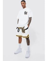 Boohoo - Oversized Ofcl Basketball T-shirt And Short Set - Lyst