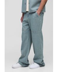 BoohooMAN - Tall Jacquard Denim Relaxed Fit Jeans - Lyst