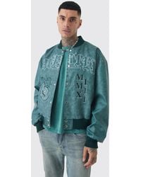 BoohooMAN - Tall Varsity Jacket - Lyst