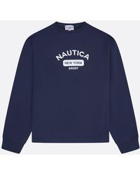 BoohooMAN - Nautica Krost X Nautica Logo Crewneck Sweatshirt - Lyst