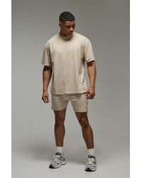 BoohooMAN - Active Training Dept T-Shirt & Short Tracksuit Set - Lyst