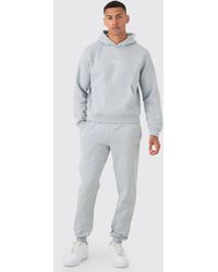 BoohooMAN - Signature Boxy Hooded Tracksuit - Lyst