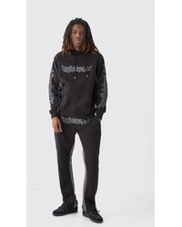 BoohooMAN - Regular Fit Official Panelled Tracksuit - Lyst