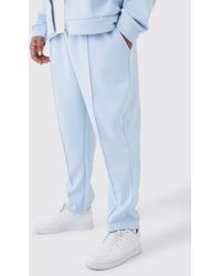 BoohooMAN - Plus Slim Tapered Cropped Scuba Jogger - Lyst