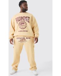 BoohooMAN - Plus Homme Worldwide Oversized Sweatshirt Tracksuit - Lyst