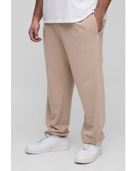 BoohooMAN - Plus 260Gsm Loopback Oversized Fit Basic Sweatpants - Lyst