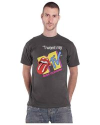 BoohooMAN - The Rolling Stones I Want My Mtv T Shirt - Lyst