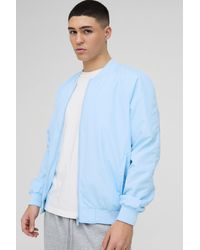 Boohoo - Regular Fit Lightweight Nylon Raglan Bomber Jacket - Lyst
