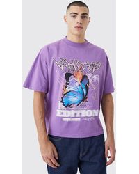 BoohooMAN - Oversized Butterfly Graphic T-shirt - Lyst
