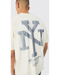 BoohooMAN - Oversized Ny Graphic T-shirt - Lyst