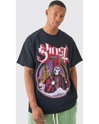 BoohooMAN - Oversized Ghost Band License T-shirt - Lyst