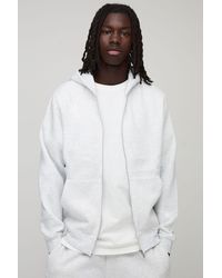 BoohooMAN - Basic Regular Zip Through Hoodie - Lyst