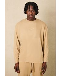 BoohooMAN - Edition Heavyweight Ribbed Panelled T-shirt - Lyst