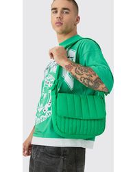 BoohooMAN - Quilted Cross Body Satchel Bag - Lyst