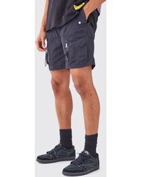 BoohooMAN - Elasticated Waist Relaxed Pocket Detail Shorts - Lyst