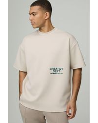 BoohooMAN - Oversized Creative Dept Scuba Printed T-shirt - Lyst