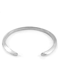 BoohooMAN - Anchor & Crew Benson Triagonal Maxi Wayfarer Silver Bangle - Lyst