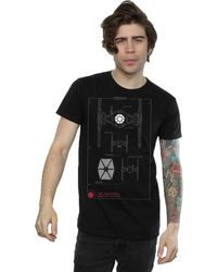 BoohooMAN - Star Wars Force Awakens Tie Fighter T-shirt - Lyst