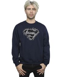 BoohooMAN - Dc Comics Superman Logo Sketch Sweatshirt - Lyst
