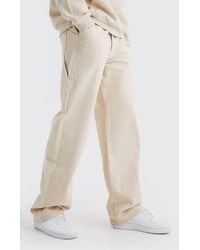Boohoo - Tall Baggy Fit Overdye Carpenter Jeans - Lyst