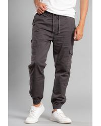 BoohooMAN - Tokyo Laundry Cotton Drawstring Cargo Trousers - Lyst