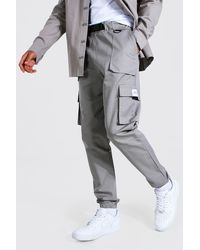 BoohooMAN Regular Fit Twill Belt Front 