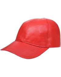 BoohooMAN - Infinity Leather Real Nappa Leather Adjustable Golf Snapback Plain Baseball Cap Hat - Lyst