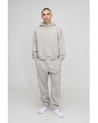 BoohooMAN - Oversized Boxy Hooded Drop Crotch Tracksuit - Lyst