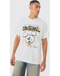 BoohooMAN - Oversized Mickey Mouse Disney License T-shirt - Lyst