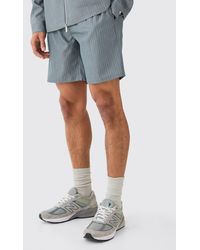 BoohooMAN - Pinstripe Smart Shorts - Lyst