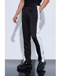 BoohooMAN - Tailored Sports Stripe Split Hem Trousers - Lyst