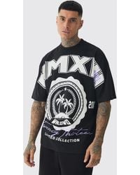 BoohooMAN - Tall Oversized MMXIII Print T-Shirt - Lyst