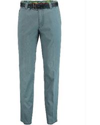 Meyer - Katoenen Broek Blauw Bonn Modern Fit Chino - Lyst